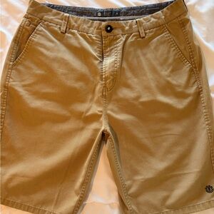 Element Men's Tan Flat-Front Shorts
